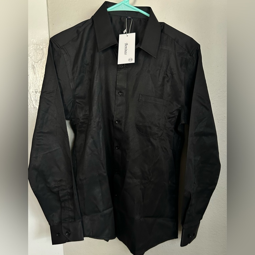 NWT The Drop Black Button Down Long Sleeve Men’s Size XS